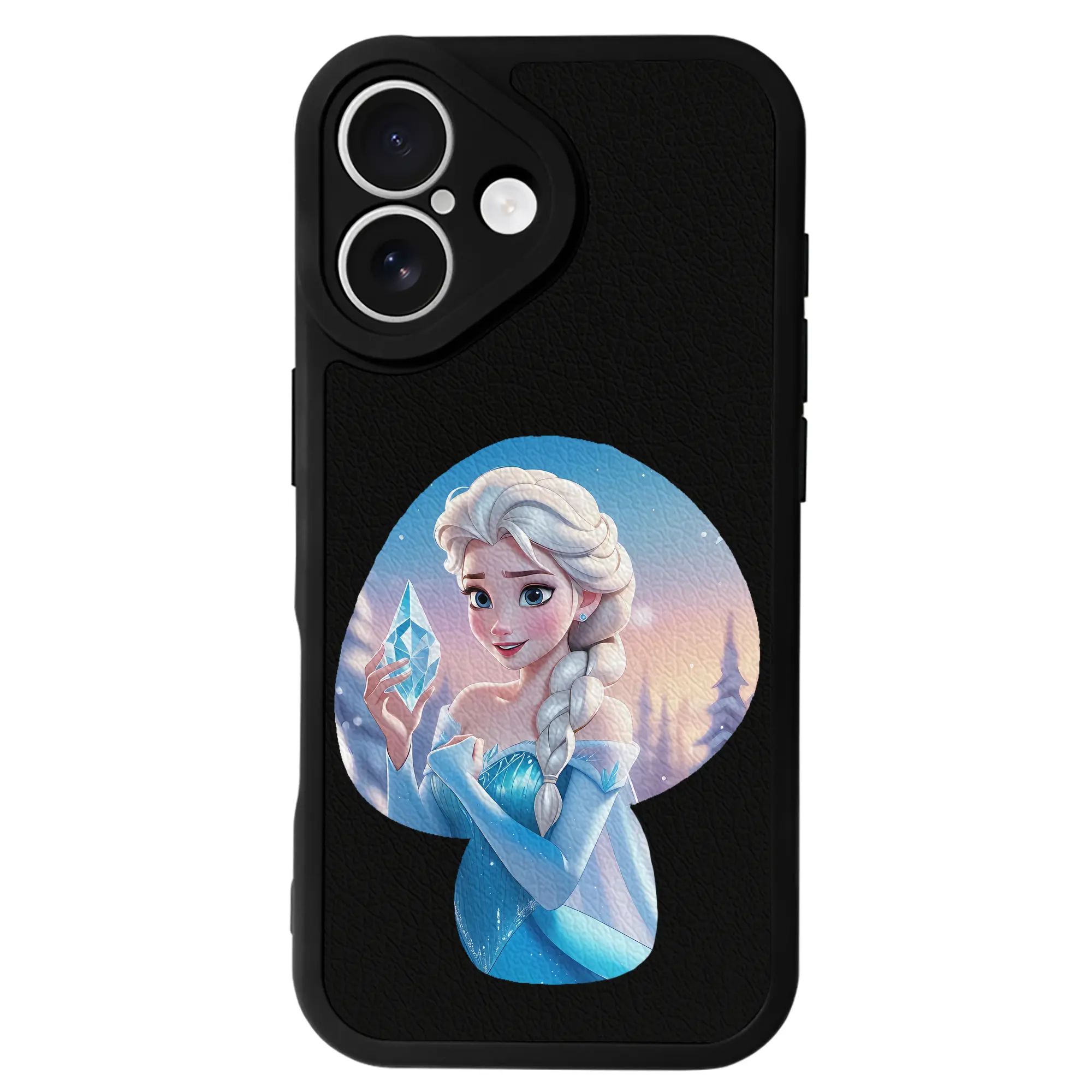 アナと雪の女王(Frozen) グッズ エルサ(Elsa) - IPhone 16シリーズ対応 ・ シリコンスマホケース ・ レザー調 ・ 高精度フィット ・ 耐衝撃 ・ ワイヤレス充電対応 ・ 精密カット